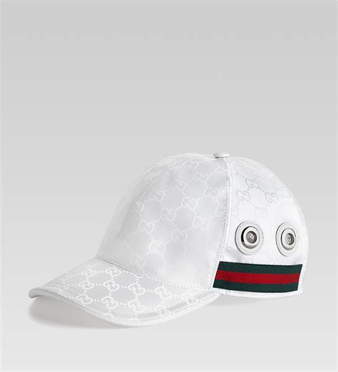 mens white gucci cap|gucci men hats size large.